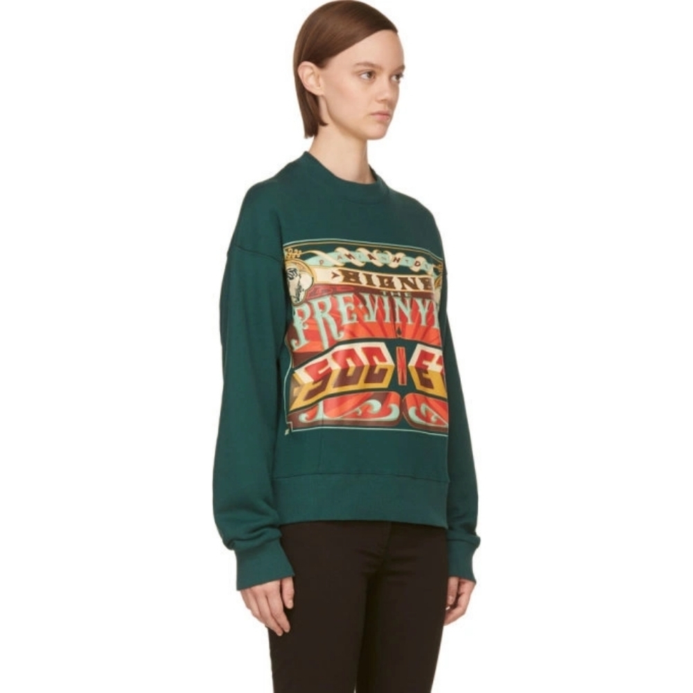 Juun.J Green The Pre-Vinylite Society Sweatshirt Size 46